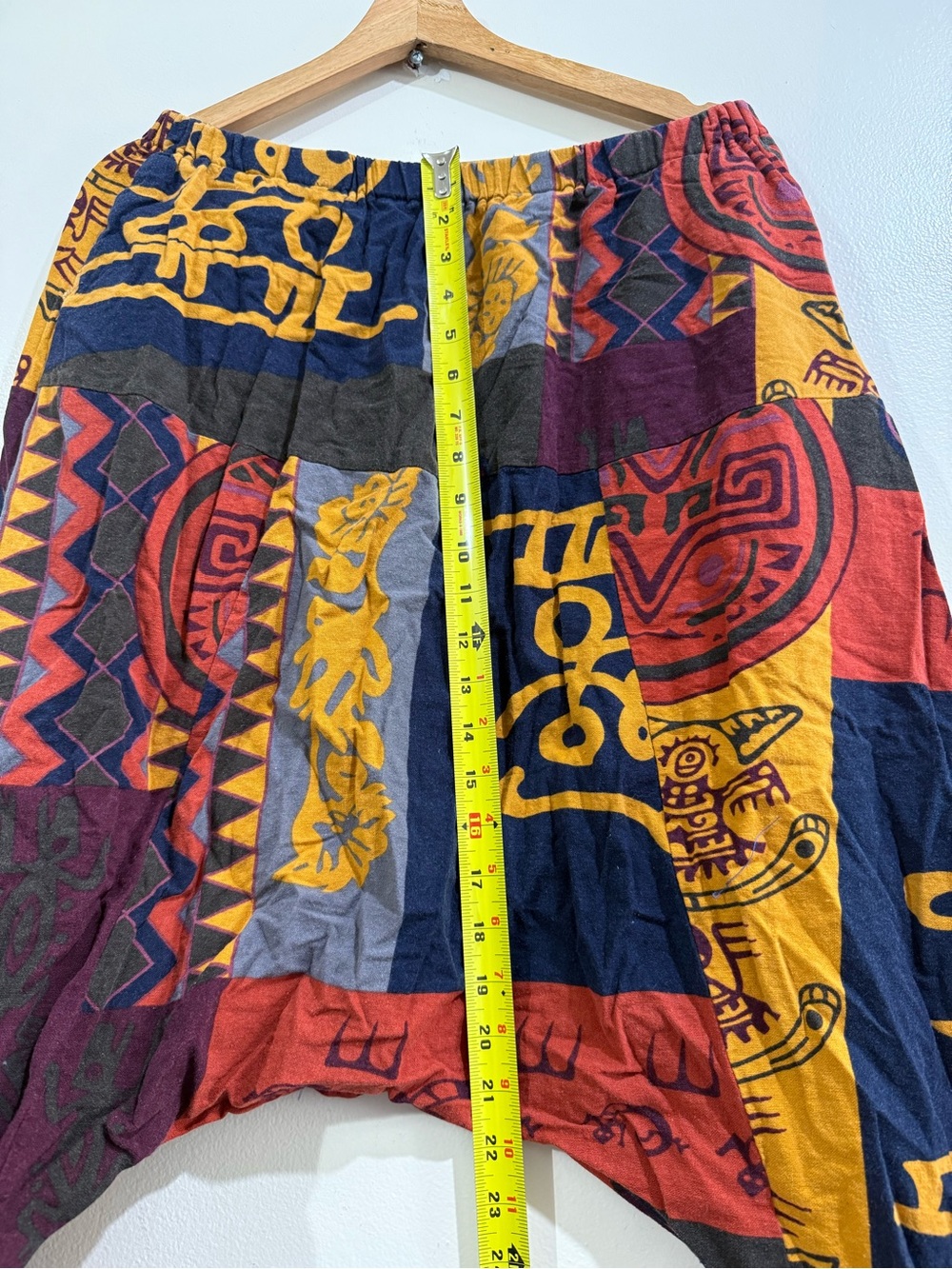 ChArmkp Men's Multicolor Patchwork Harem Joggers - Vibrant Tribal Print - Picture 7 of 7